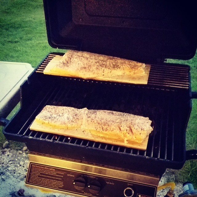 No reason to go to the beach when we can grill cedar plank salmon right here on the beach. Regency Isle has a pavilion full of gas grills out by the pool. Let the kids swim and enjoy the sea breeze without the hassle of having to leave the condo.  #salmon #beach #OrangeBeachCondo #OrangeBeach #SmokedSalmon #CedarPlankSalmon