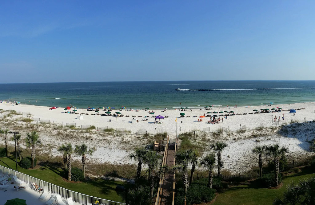 Beach view from Orange Beach Condo