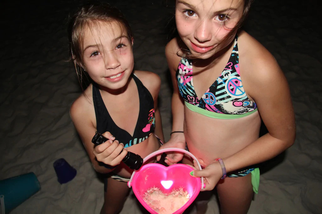 Sand Crabbing at Night