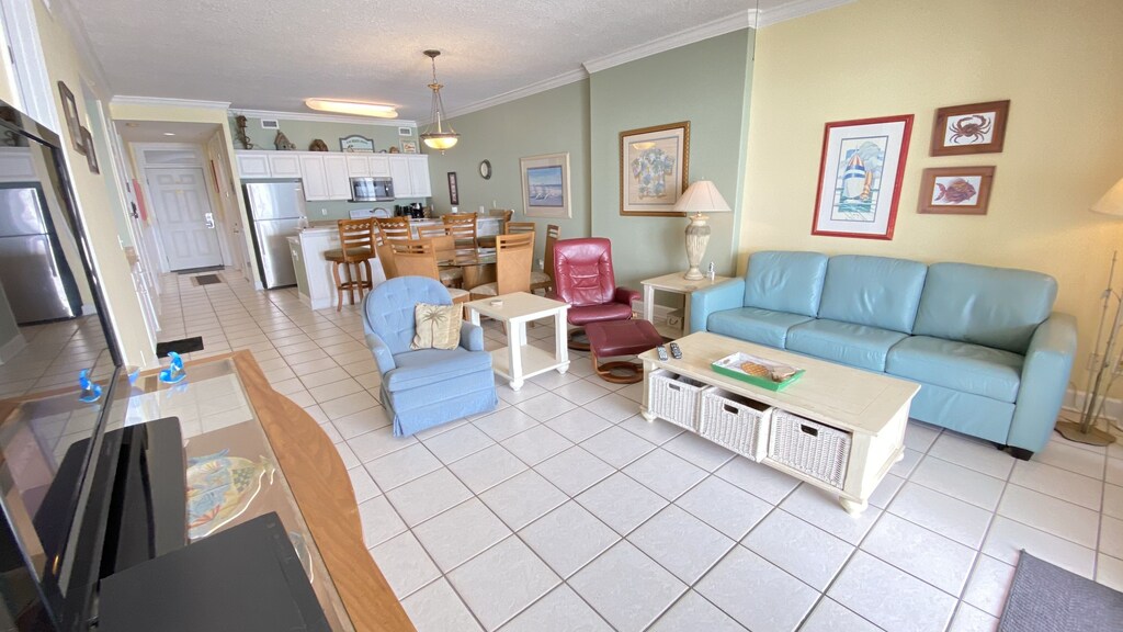 Living room at the Orange Beach Condo