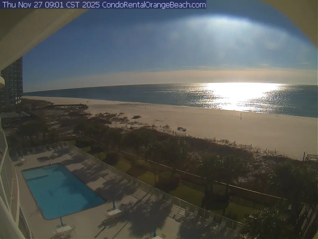 Orange Beach view from the balcony looking east